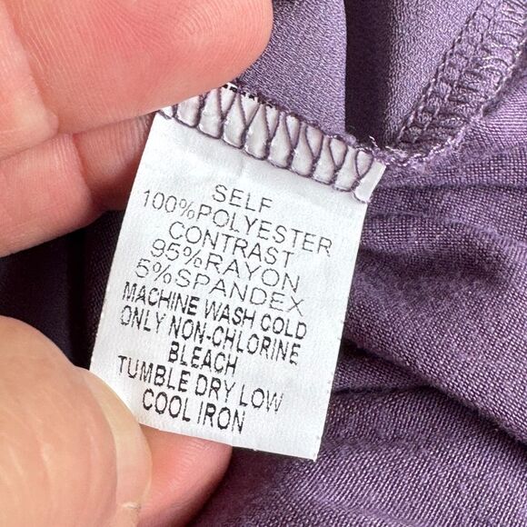 Papermoon Purple V-Neck Cap Flutter Sleeve Blouse Top Size XS - Picture 5 of 6